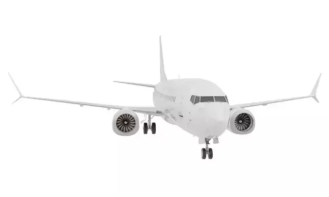 Boeing 737-8 MAX Realistic Jet Airliner Plane