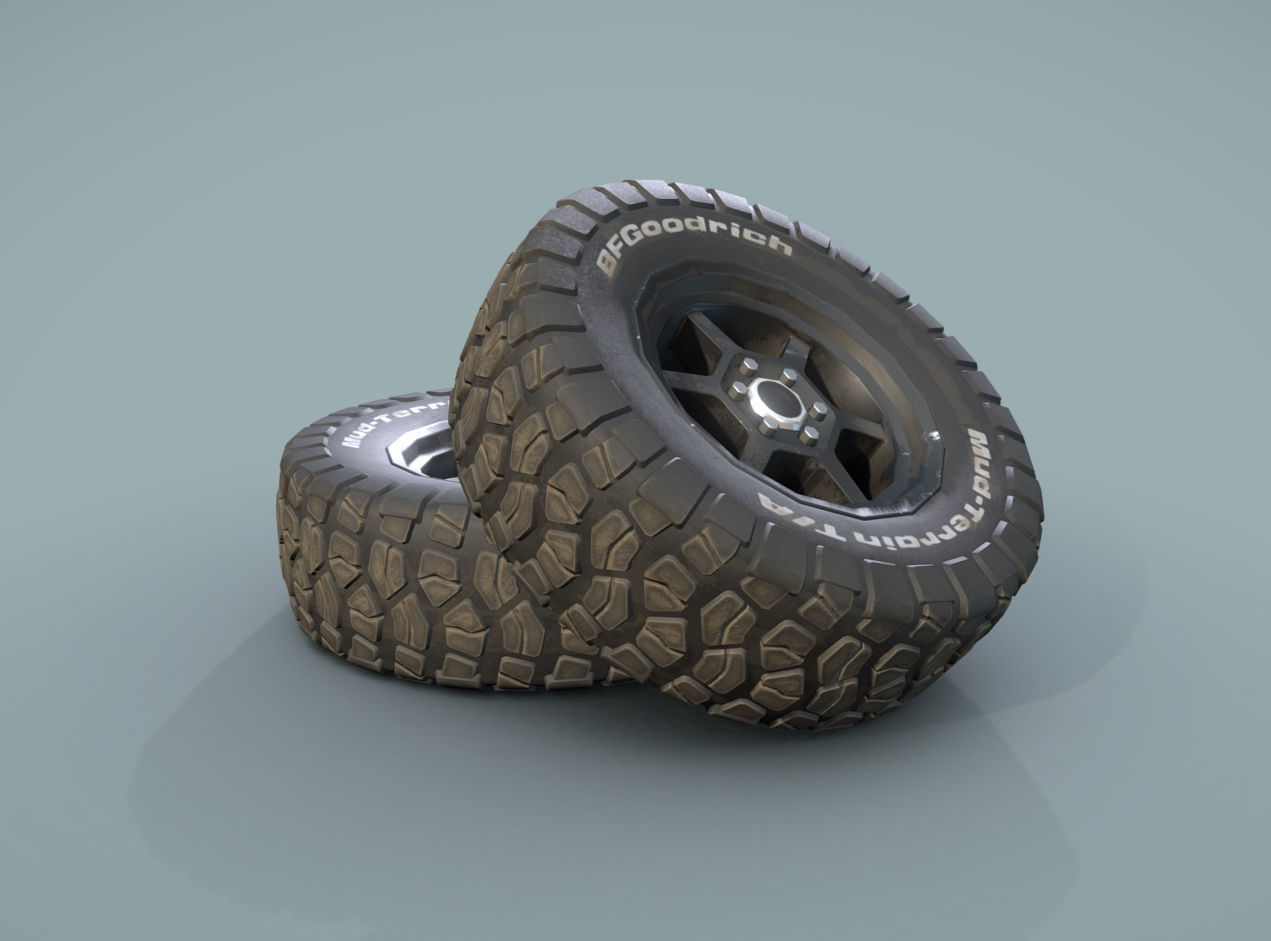 BFGoodrich wheels for car Low-poly 3D model_4