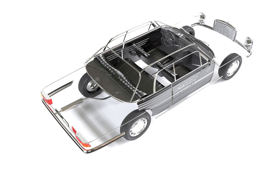 Mercedes Coupe W114 240D 3D model_9