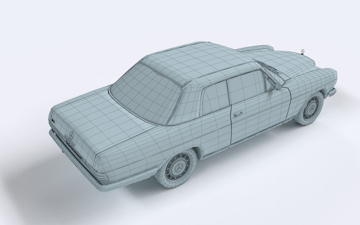 Mercedes Coupe W114 240D 3D model_10
