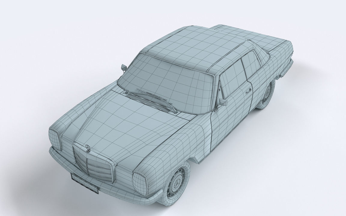 Mercedes Coupe W114 240D 3D model_11