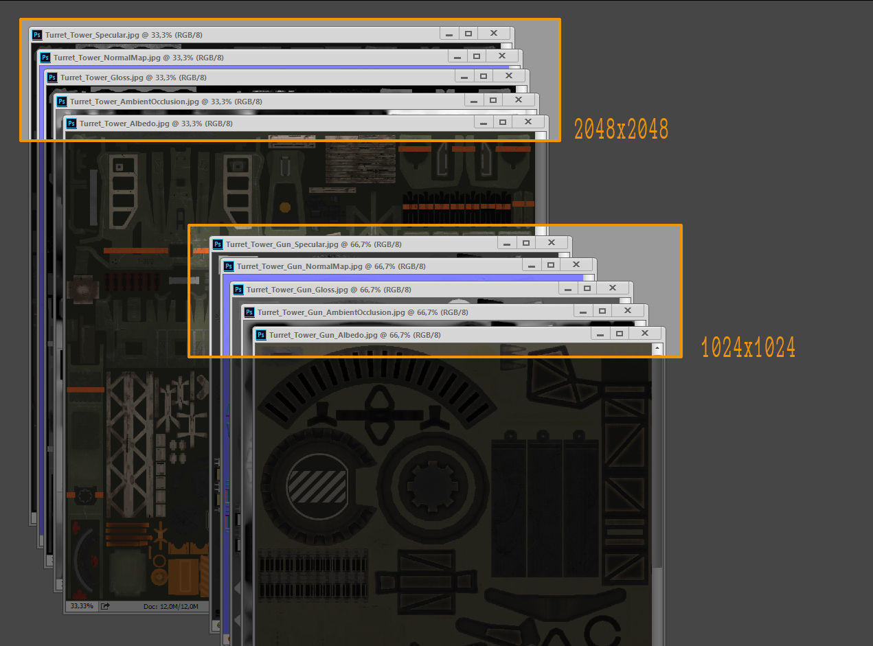 Turret Tower Low-poly 3D model_13