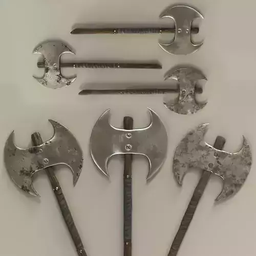 Double AXE Low-poly 3D model
