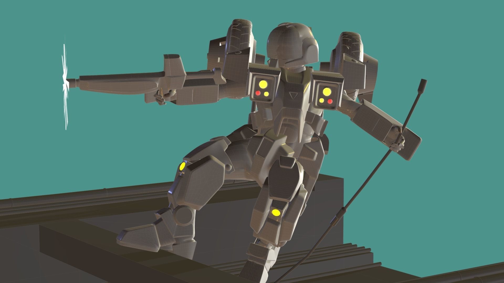 Veritech Cyclone Mospeda - PBR Low-poly 3D model_12