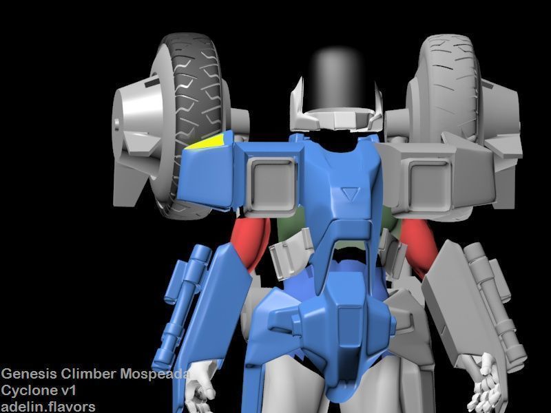 Veritech Cyclone Mospeda - PBR Low-poly 3D model_10