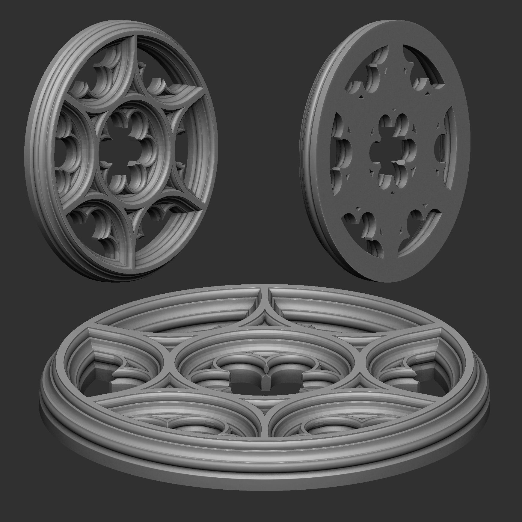 Gothic Tracery 3D print model_2