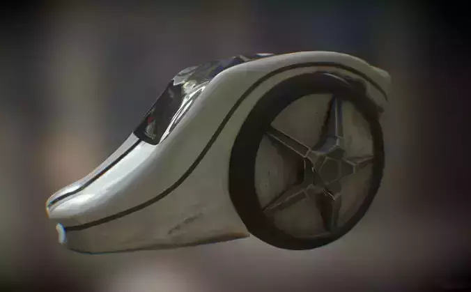 Solo Wheel Car - Low Poly Free low-poly 3D model