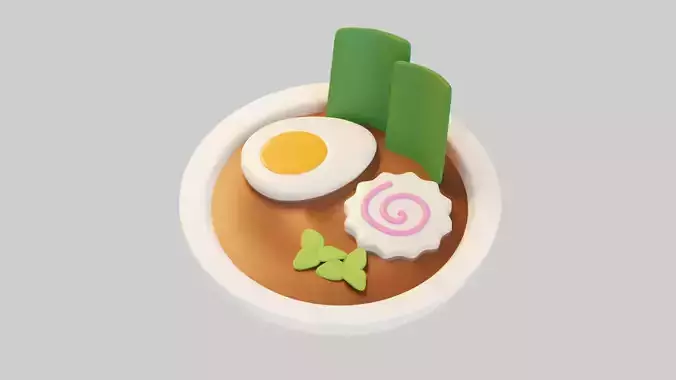 Bowl of Japanese Ramen 3D model 3