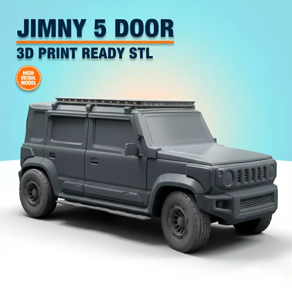 Jimny 5 Door Scale Car STL 3D Printable SUV Model Print Ready 3D print model