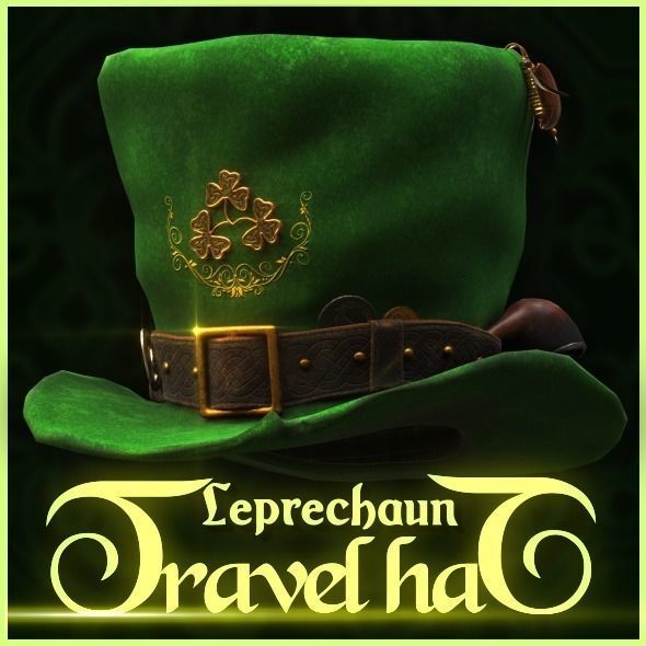 Leprechaun Travel Hat Low-poly 3D model
