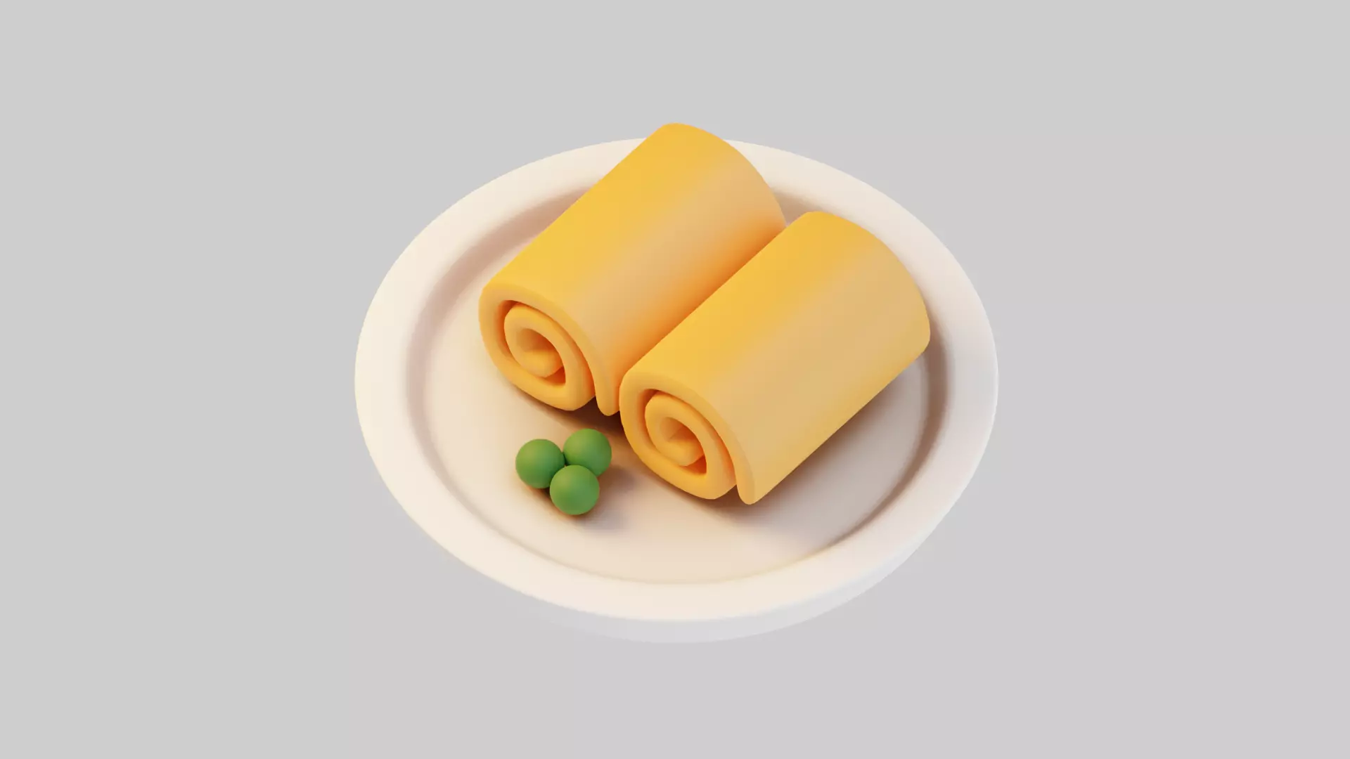 Japanese Rolled Omelette 3D model
