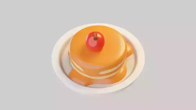 3D Pancakes with Syrup 3D model 7