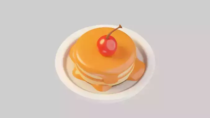3D Pancakes with Syrup 3D model