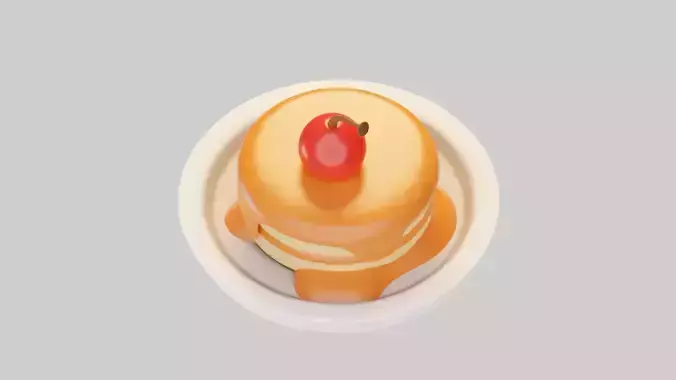 3D Pancakes with Syrup 3D model 5