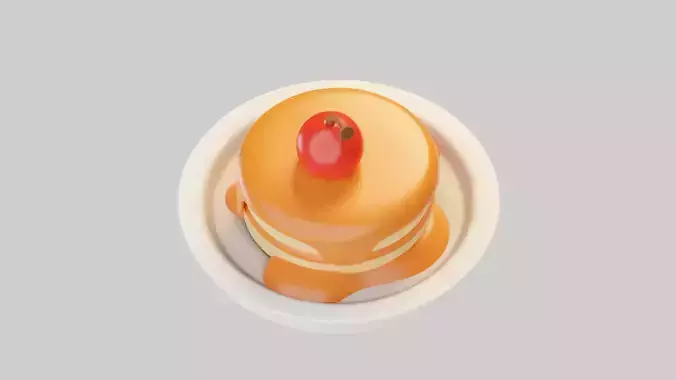 3D Pancakes with Syrup 3D model 6