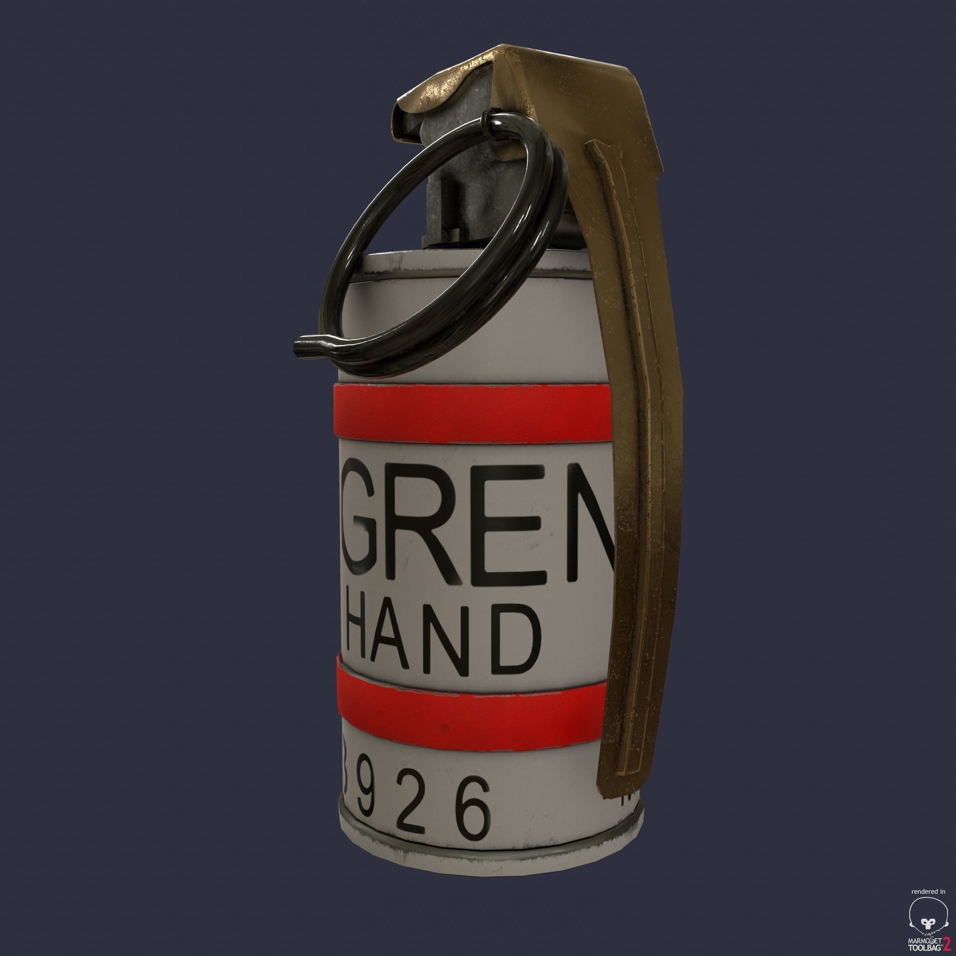 Smoke grenade Free low-poly 3D model