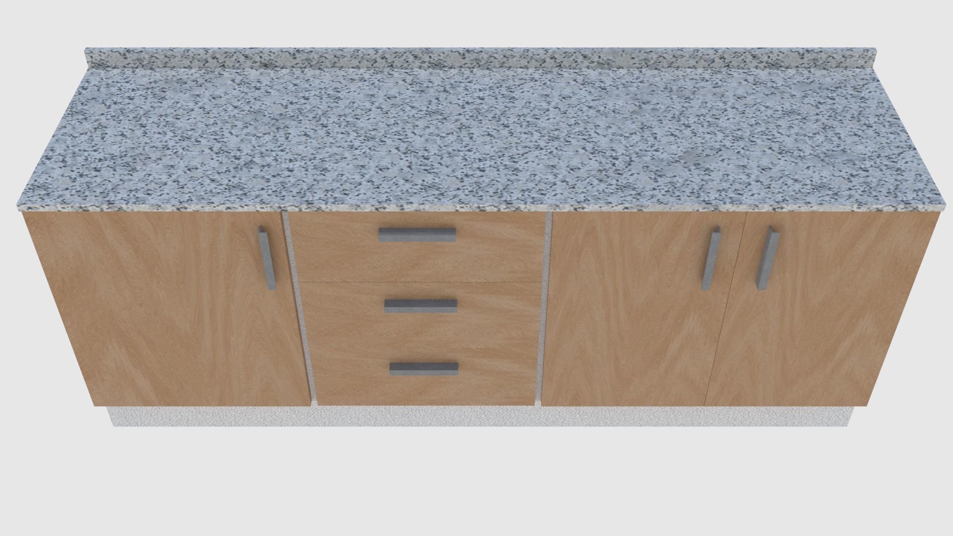 Cabinet 5 - Game Ready bathroom with granite counter top Low-poly 3D model_2