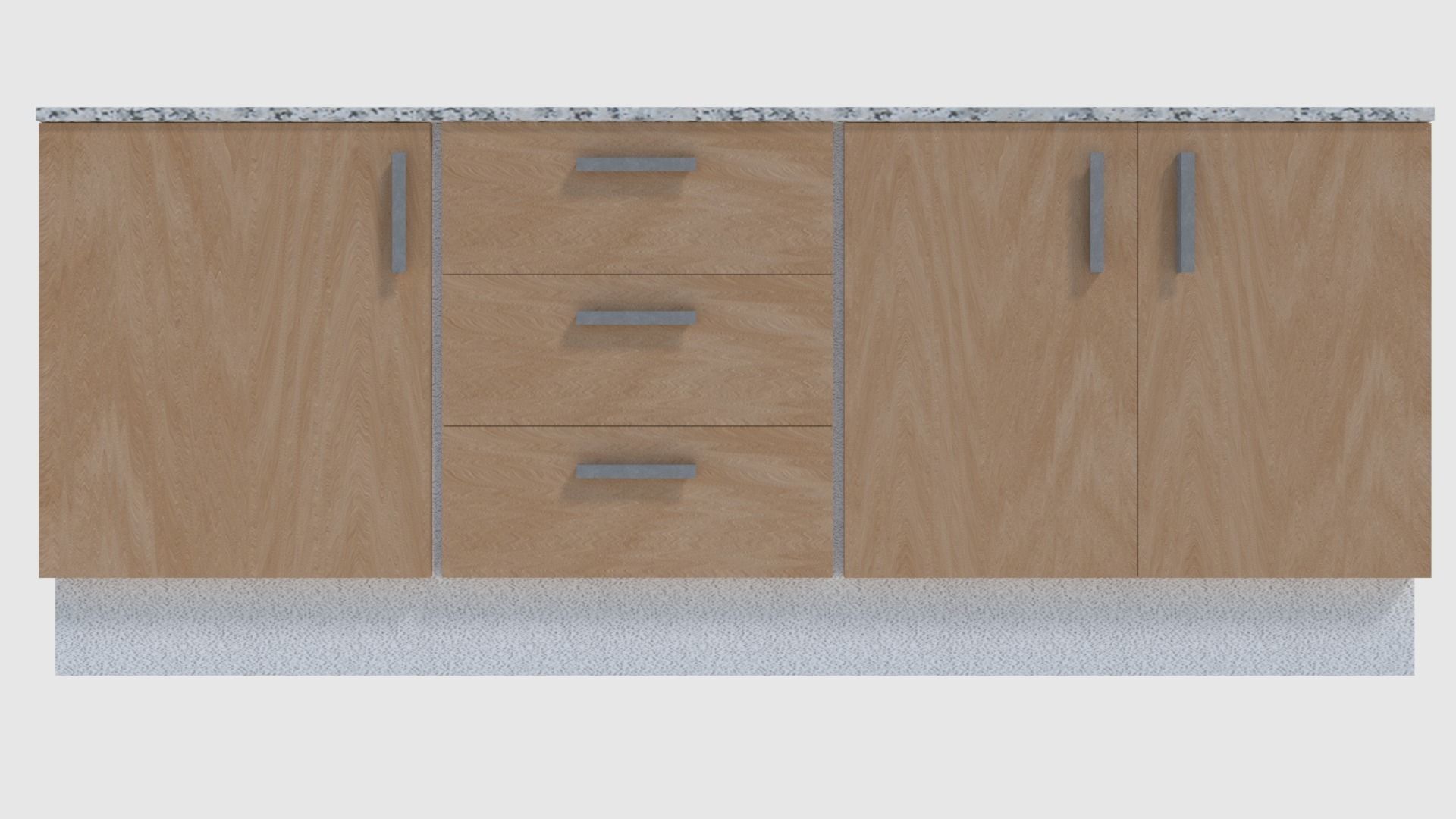 Cabinet 5 - Game Ready bathroom with granite counter top Low-poly 3D model_4