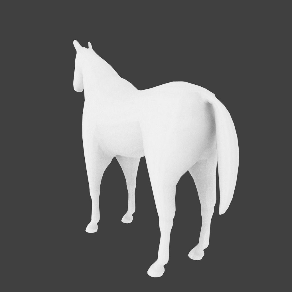 Lowpoly Horse Low-poly 3D model_2