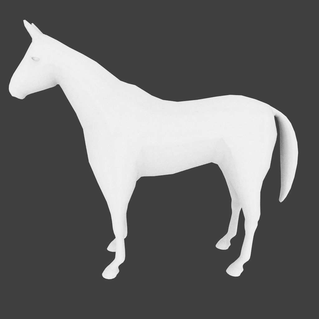 Lowpoly Horse Low-poly 3D model_3