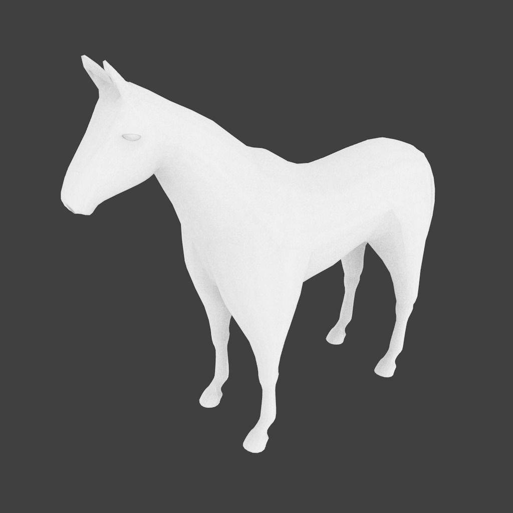 Lowpoly Horse Low-poly 3D model_0