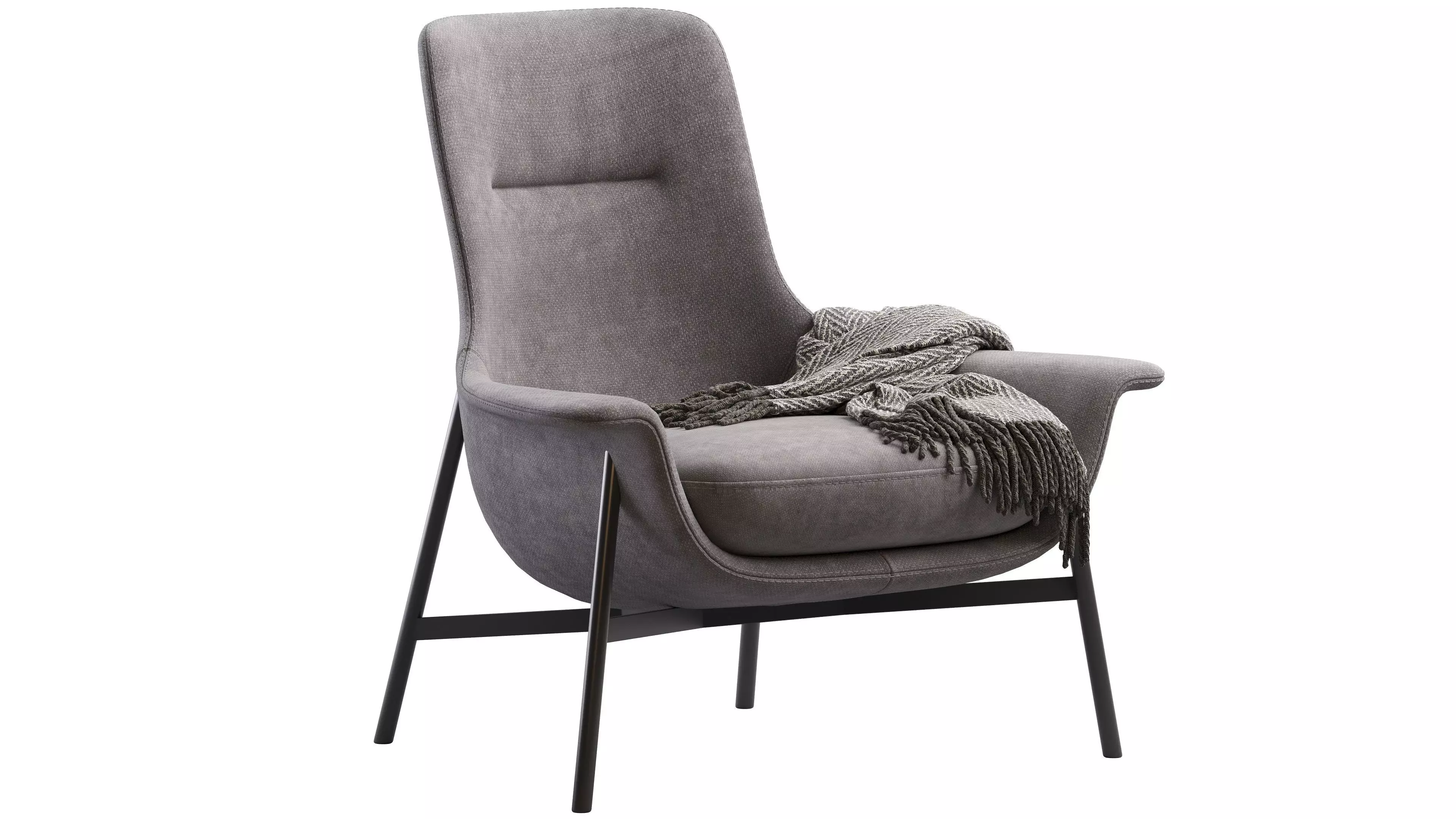 Seymour Mid Fixed Chair 3D model