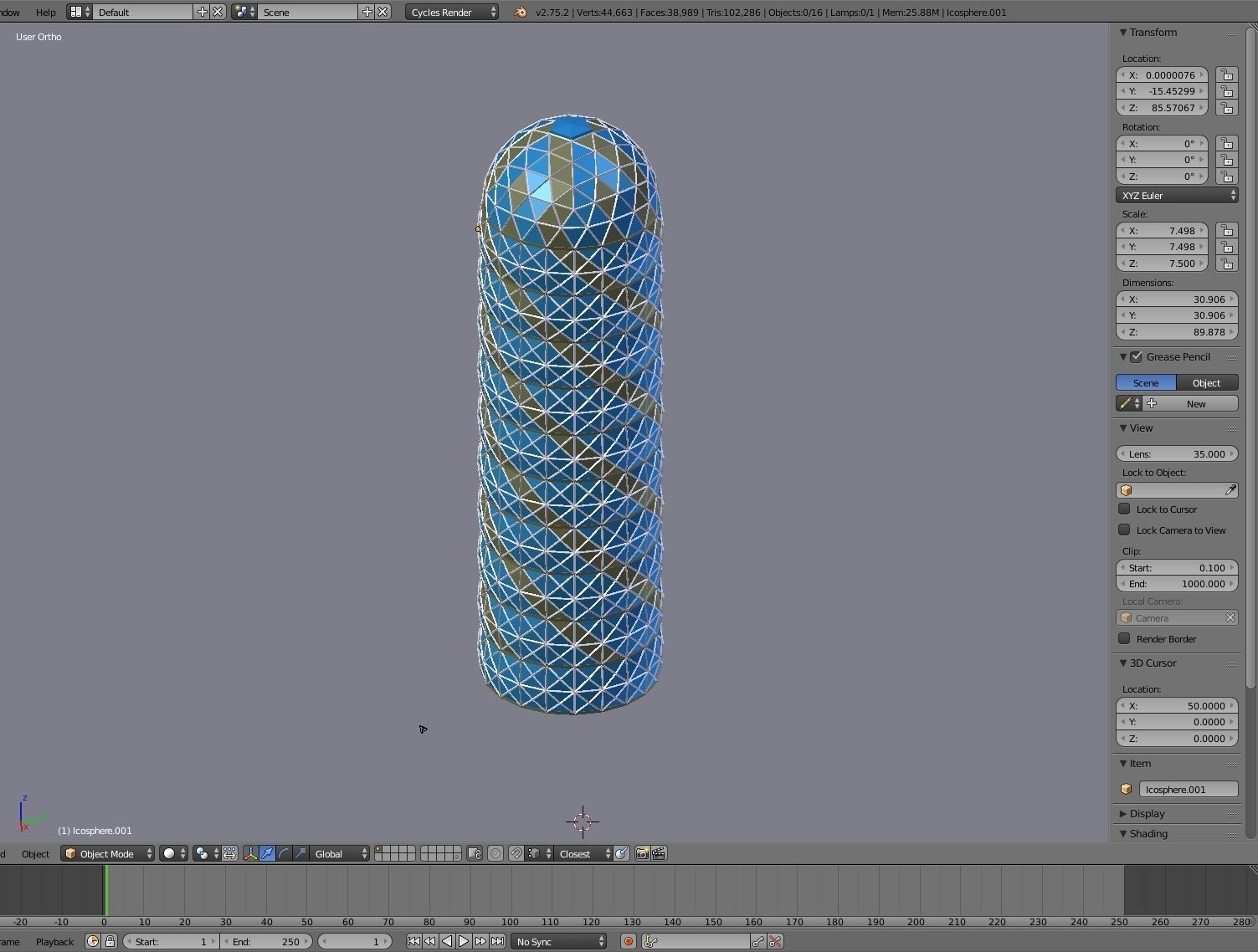Skyscraper 4 glass sphere 3D model_2