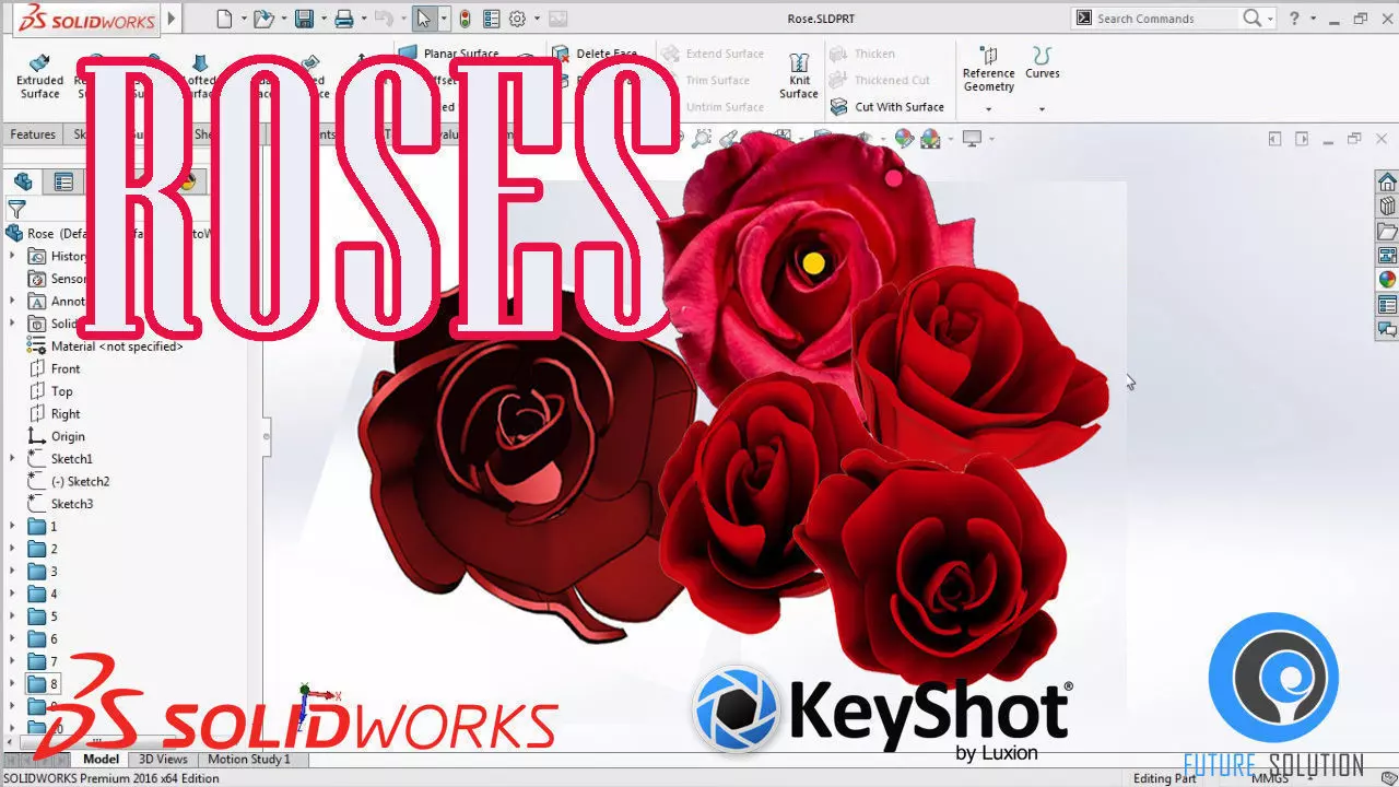 Roses Flower Free 3D model