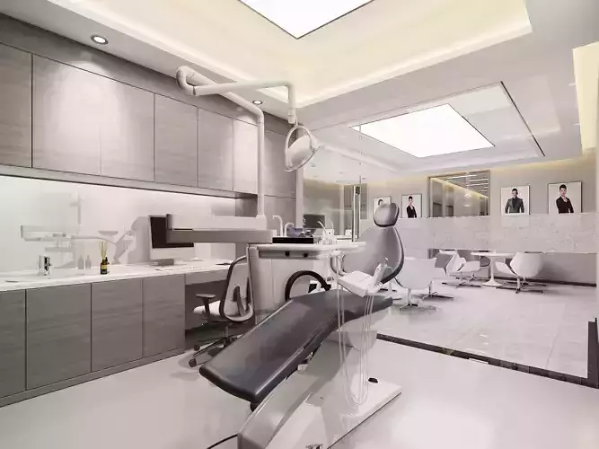 dental clinic Low-poly 3D model