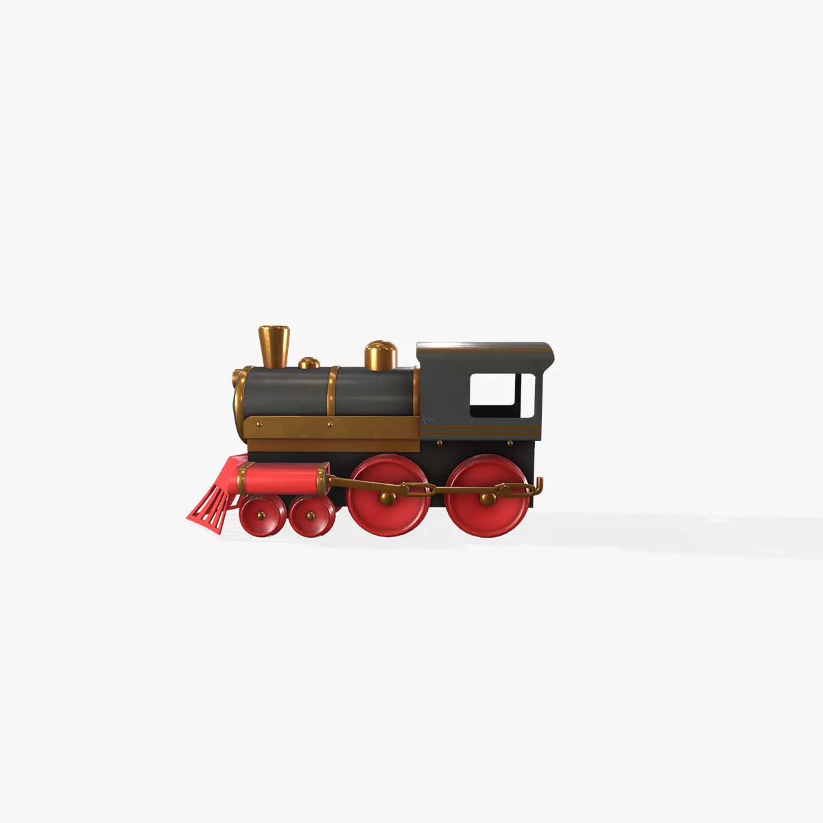 Toy Train Engine Low-poly 3D model