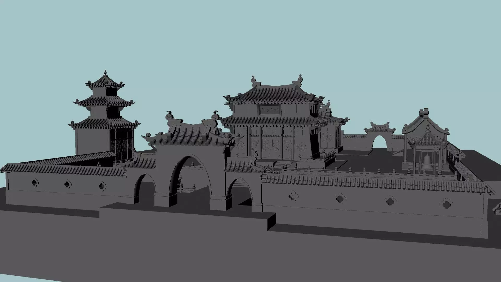 environment building Low-poly 3D model_0