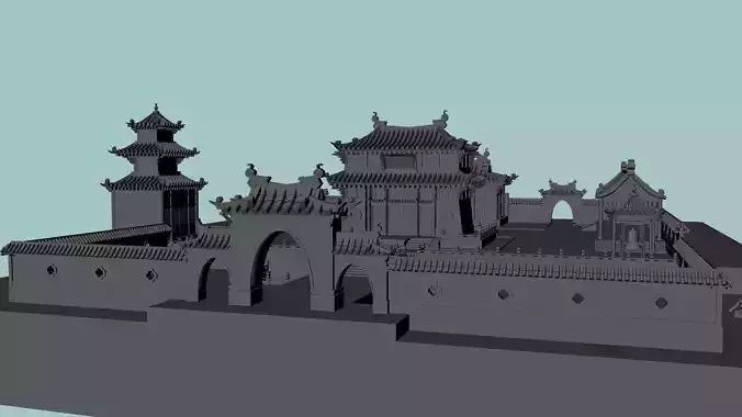 environment building Low-poly 3D model