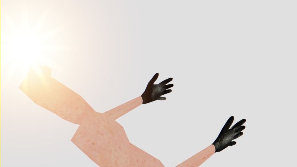 Very low poly fps arms Free low-poly 3D model_2