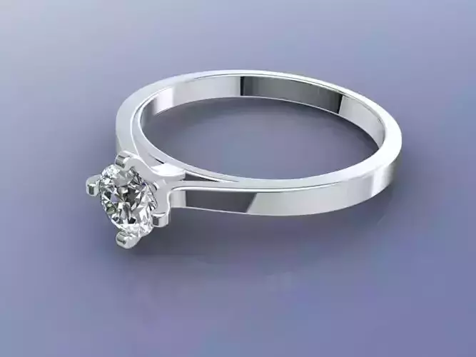 SJMW-1 diamond engagement ring 3D print model