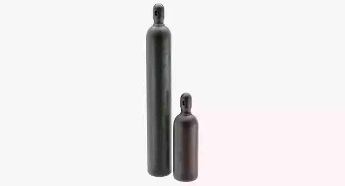 Gas Cylinder Textured 3D model Gas Cylinder Textured 3D model