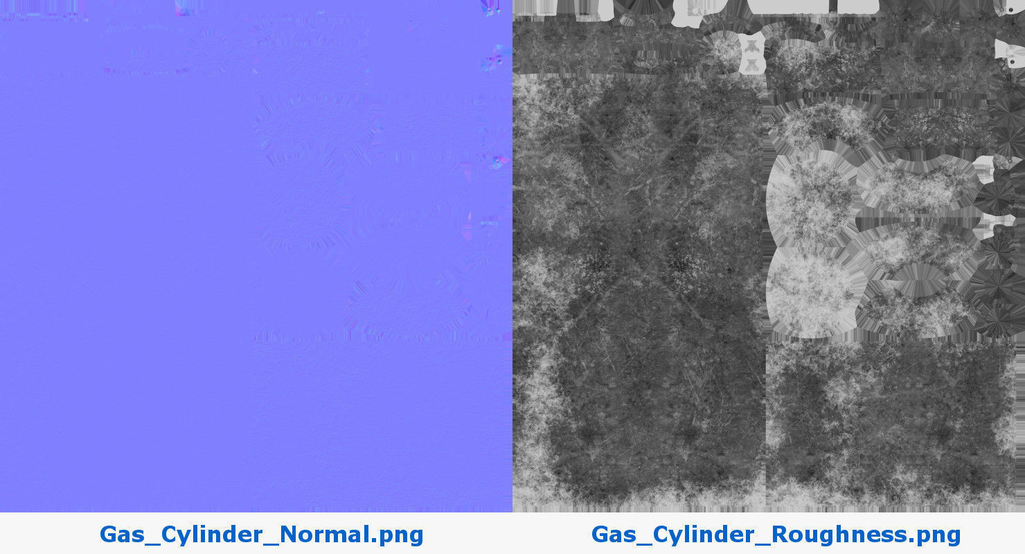 Gas Cylinder Textured 3D model_11