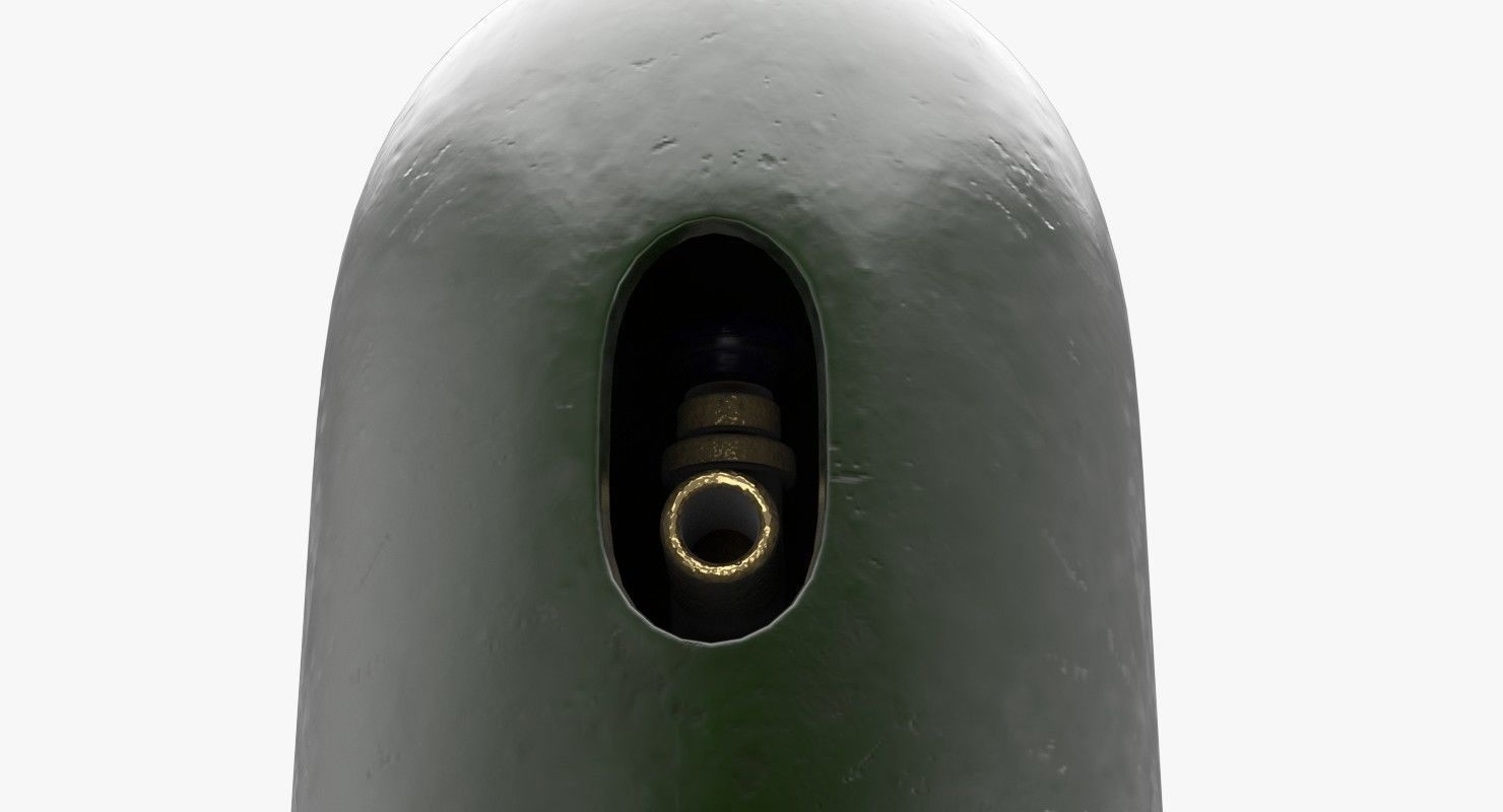Gas Cylinder Textured 3D model_5