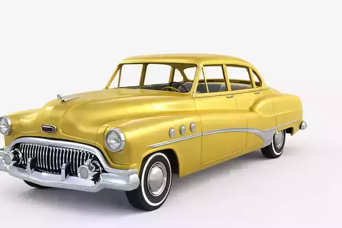 1950s Buick 3D Model Classic American Luxury Sedan 3D model