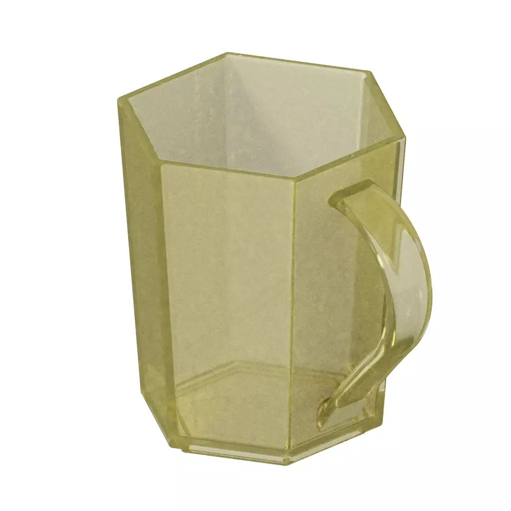 Transparent Hexagonal Cup 3D model