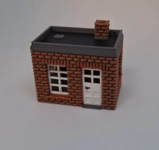 Railway Crossing Hut 1-87 FDM color FREE Free 3D print model