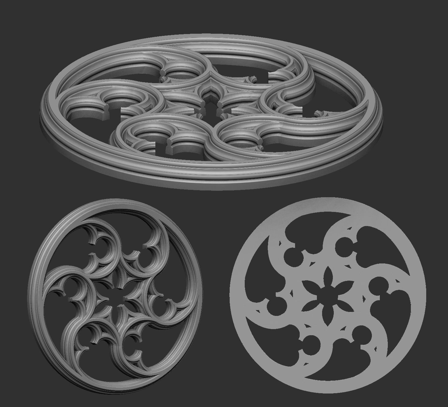 Gothic Tracery 2 3D print model_2