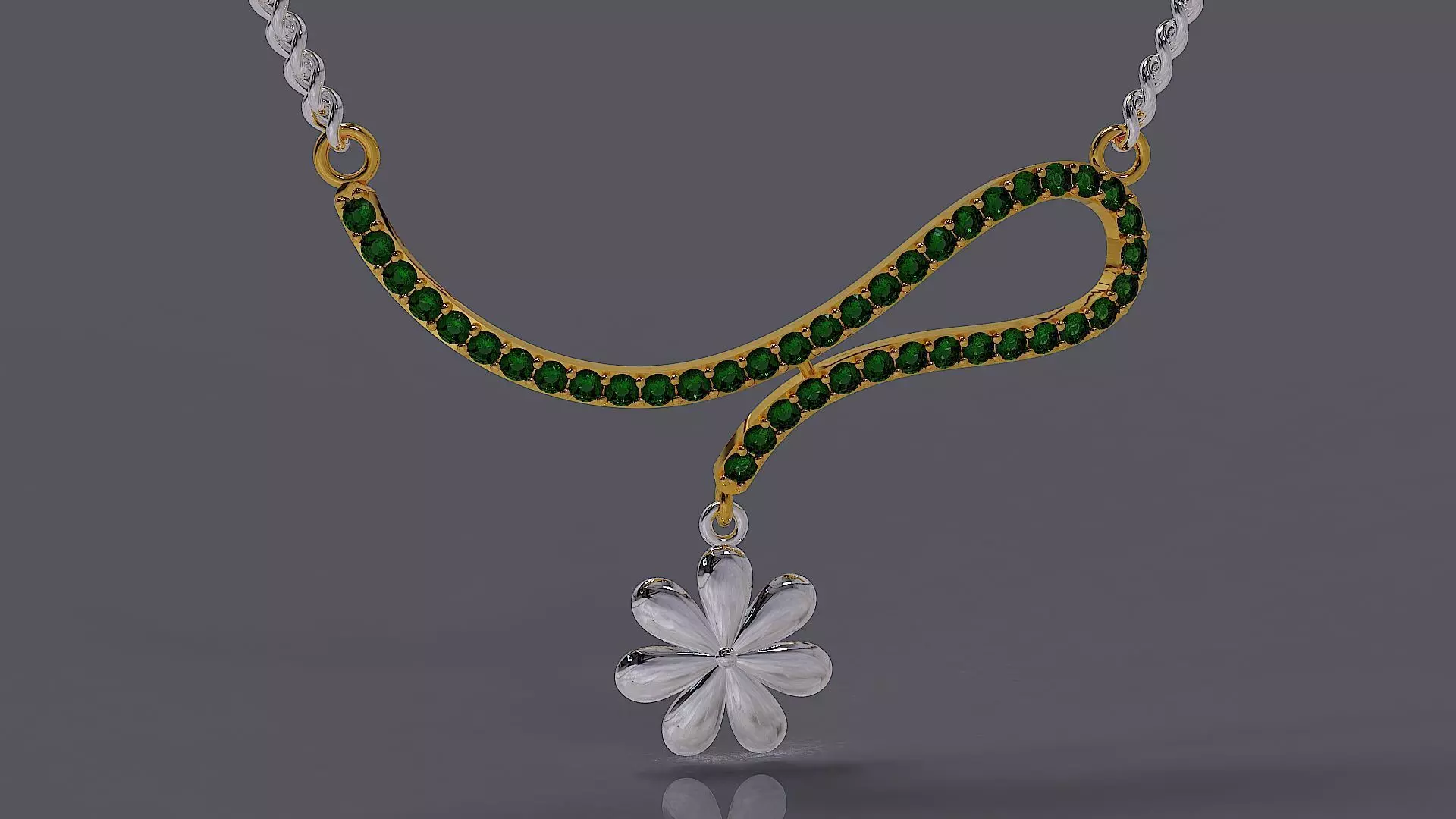 Radiant Flower Necklace 3D print model