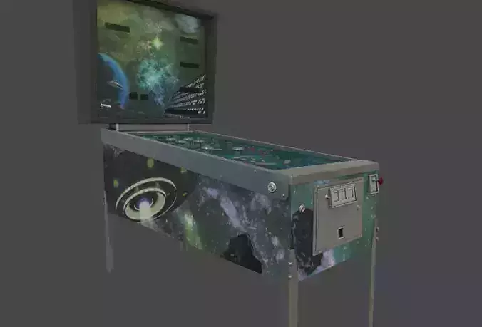 Pinball Machine Low-poly 3D model