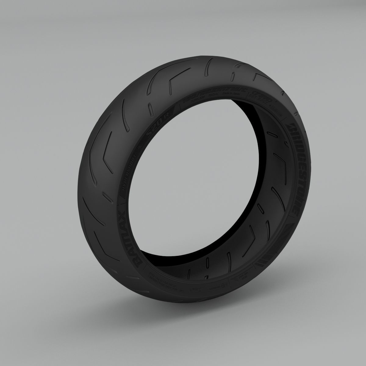 Bridgestone Battlax s20 Low-poly 3D model_3