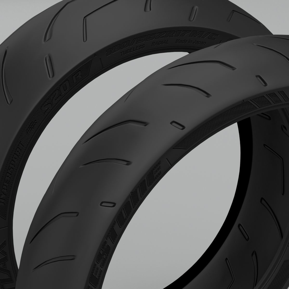 Bridgestone Battlax s20 Low-poly 3D model_6