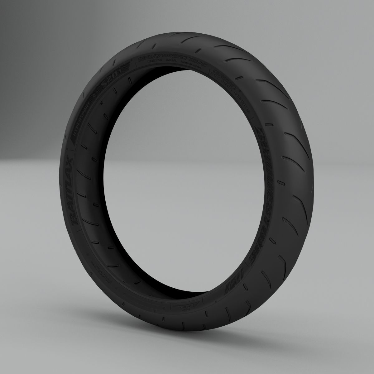 Bridgestone Battlax s20 Low-poly 3D model_2