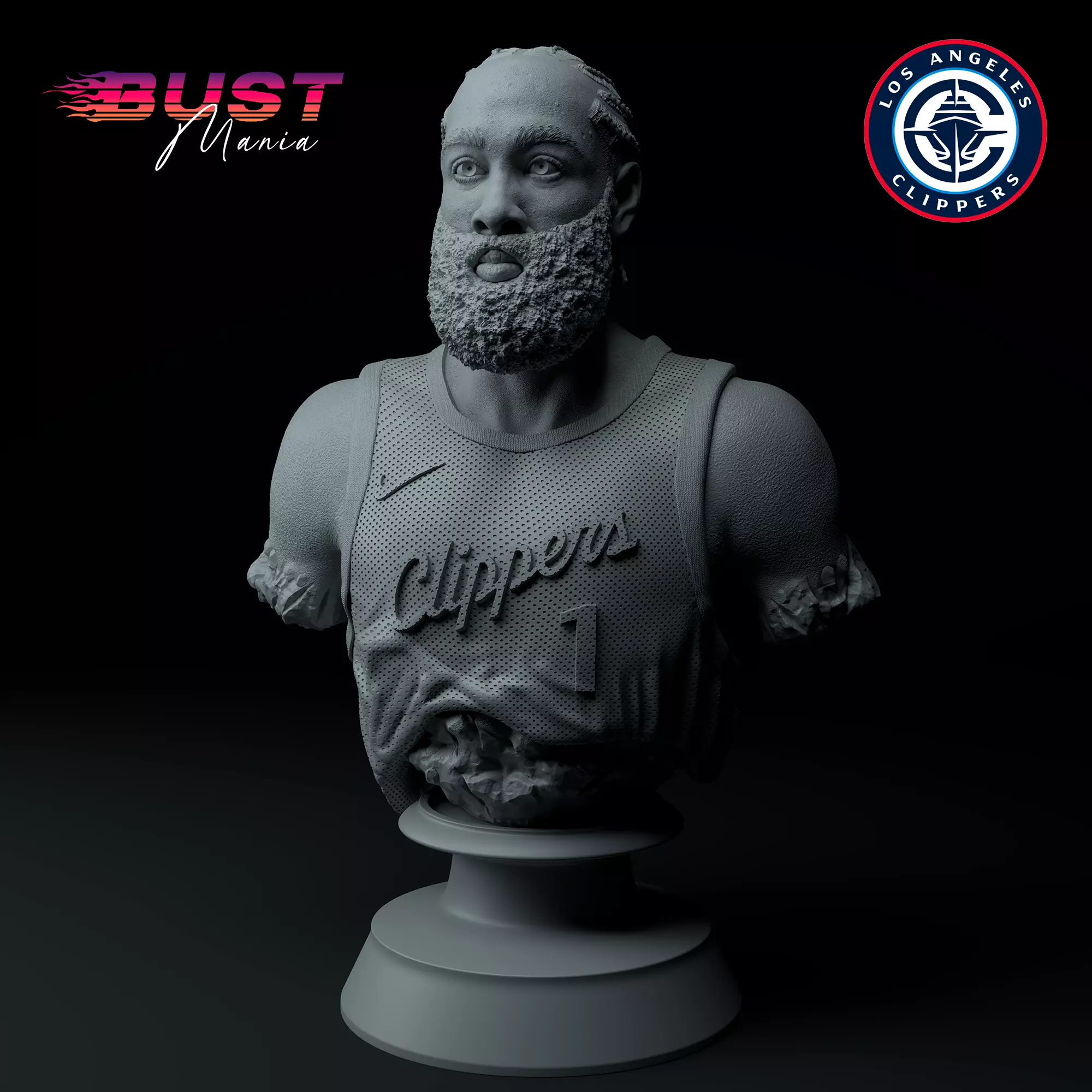 James Harden NBA Premium 3D Bust STL 3D print model