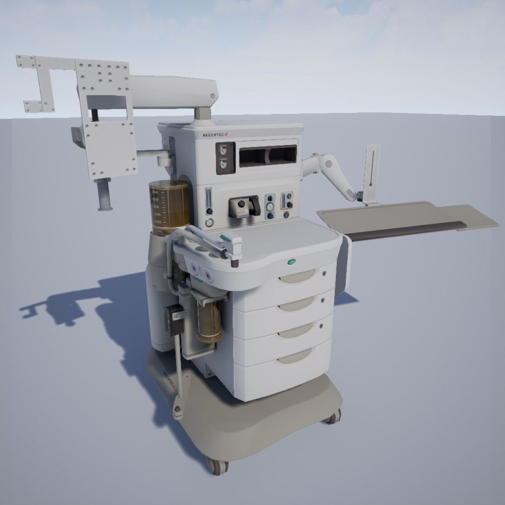Anesthesia Machine  Low-poly 3D model_0