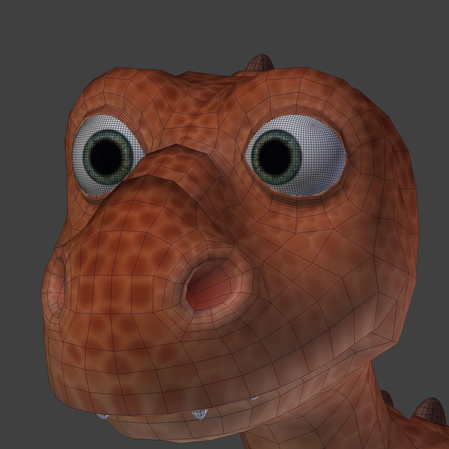Cartoon t-rex 3D model_8