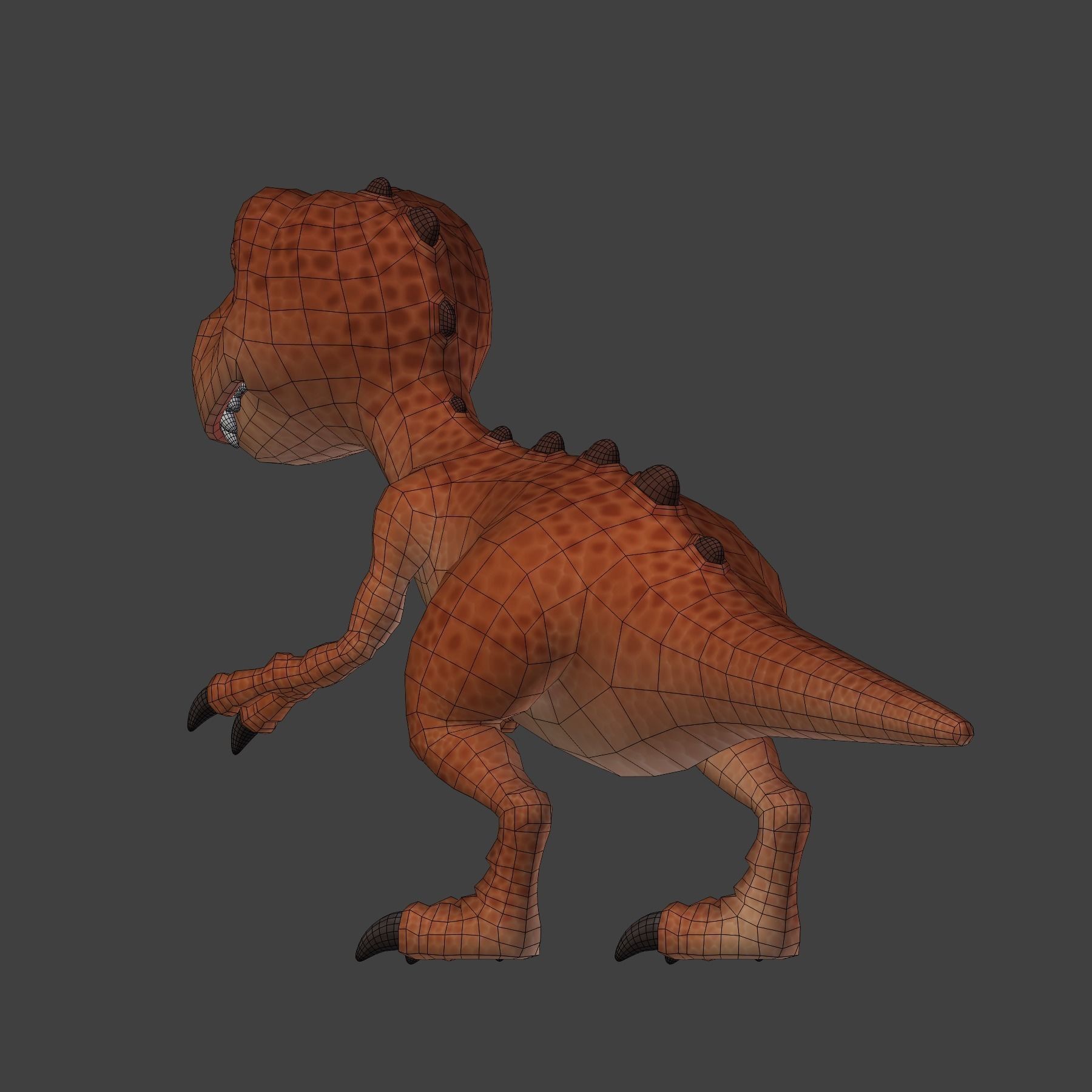 Cartoon t-rex 3D model_5